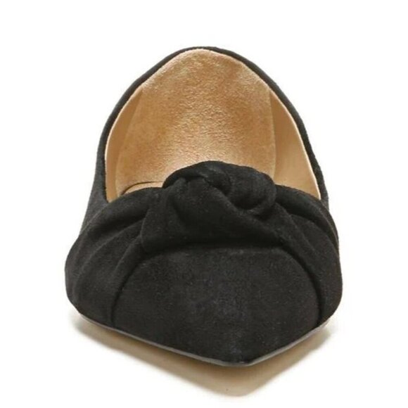 BNIB Sam Edelman Wheaton Black Suede Knot Accent Pointed Toe Flat Size 7.5 - Picture 6 of 15